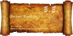 Beier Evelin névjegykártya